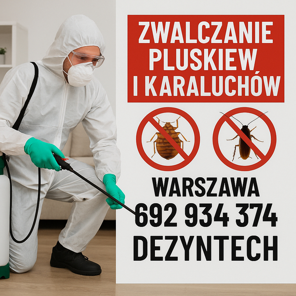 Zdjęcie na okładce dla Dezyntech Dezynsekcja zwalczanie pluskiew karaluchów i prusaków Warszawa